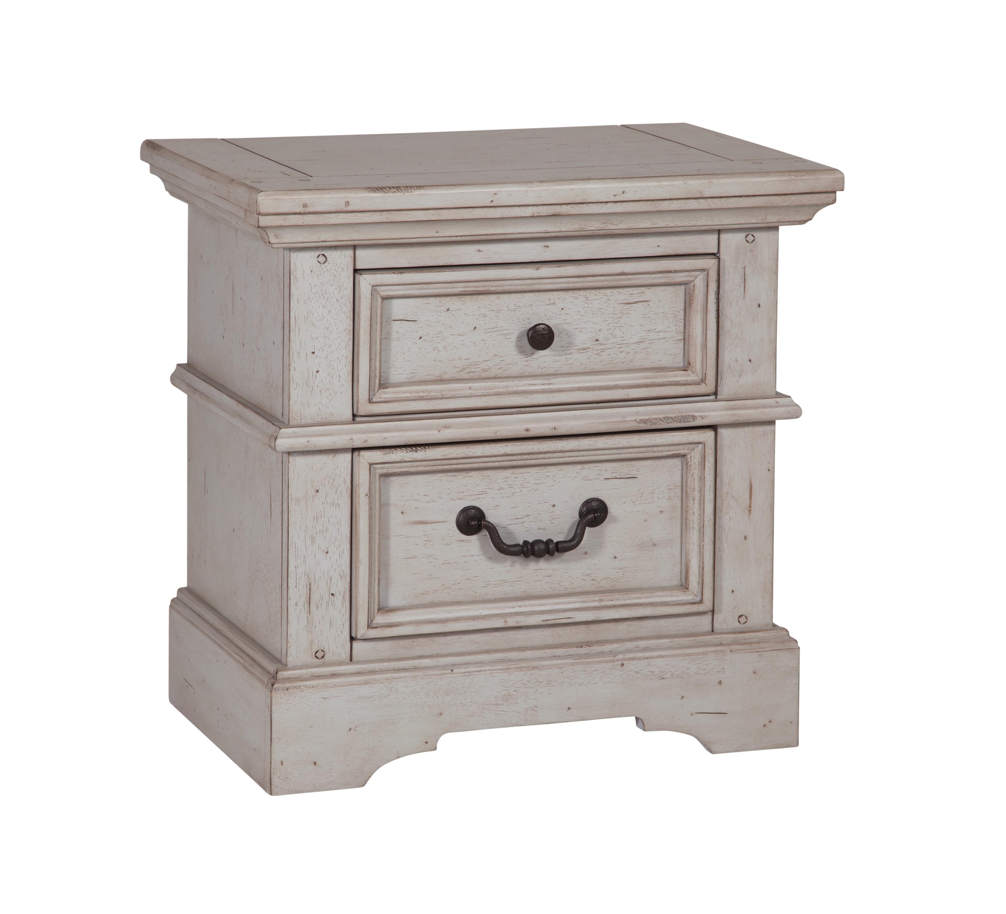 American Woodcrafters Stonebrook Youth in Antique Gray Small Nightstand